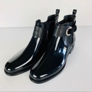 Henry Ferrera Rain Boots 10 Black Ankle High NWOT